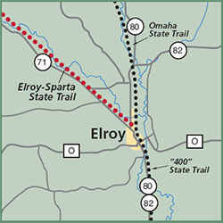 Elroy-Sparta State Trail map