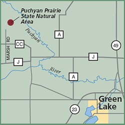 Puchyan Prairie State Natural Area map