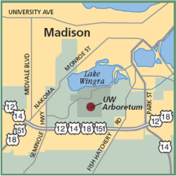 University of Wisconsin Arboretum map