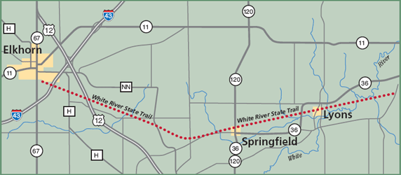 White River State Trail map