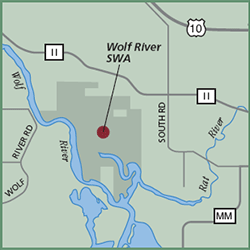 Wolf River State Wildlife Area map